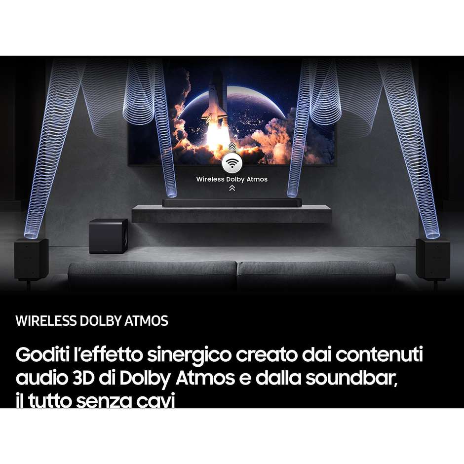 Samsung HW-Q990F/ZF Soundbar Wireless Dolby Atmos Colore Nero