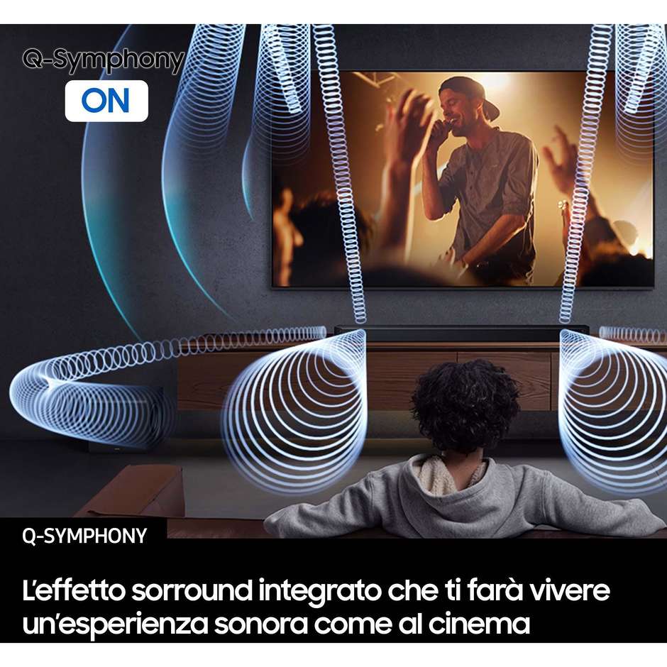 Samsung HW-QS700F Soundbar 3.1.2 Canali 345W Dolby Atmos Wireless Subwoofer Nero