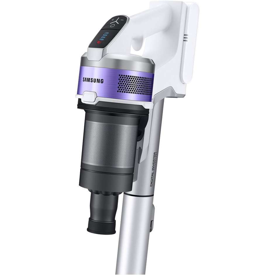 Samsung Jet 70 Easy VS15T7031R4 Scopa Elettrica Ricaricabile 410W 150AW Supporto 2-in-1 Bianco e Nero