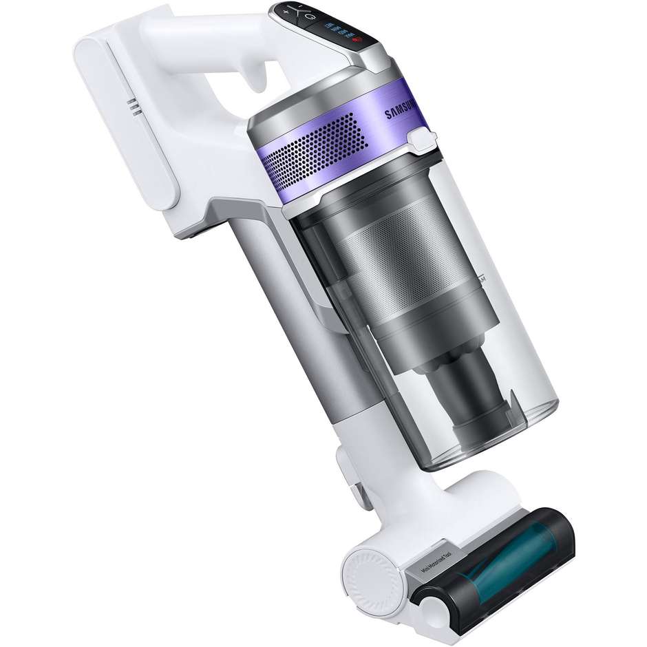 Samsung Jet 70 Easy VS15T7031R4 Scopa Elettrica Ricaricabile 410W 150AW Supporto 2-in-1 Bianco e Nero