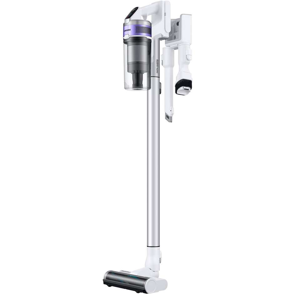 Samsung Jet 70 Easy VS15T7031R4 Scopa Elettrica Ricaricabile 410W 150AW Supporto 2-in-1 Bianco e Nero