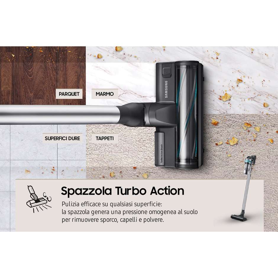 Samsung Jet 75E Pet VS20B75AGR1 aspirapolvere senza fili nero e menta