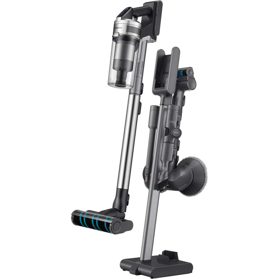 Samsung Jet 90 Premium VS20R9048T3 Scopa Senza Filo 550W 200AW Spazzola Lavapavimenti Base Z Station Silver