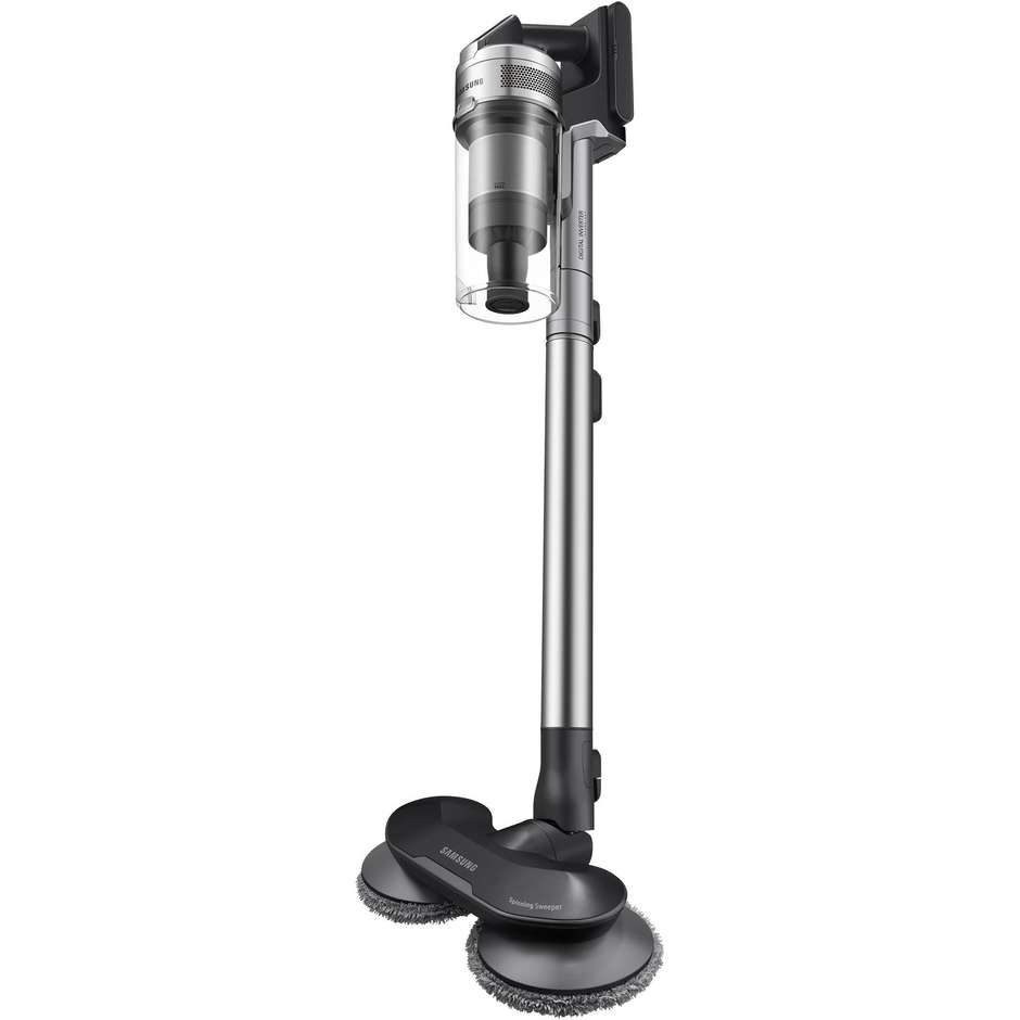 Samsung Jet 90 Premium VS20R9048T3 Scopa Senza Filo 550W 200AW Spazzola Lavapavimenti Base Z Station Silver
