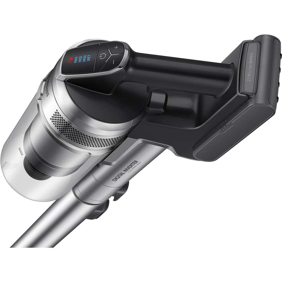 Samsung Jet 90 Premium VS20R9048T3 Scopa Senza Filo 550W 200AW Spazzola Lavapavimenti Base Z Station Silver