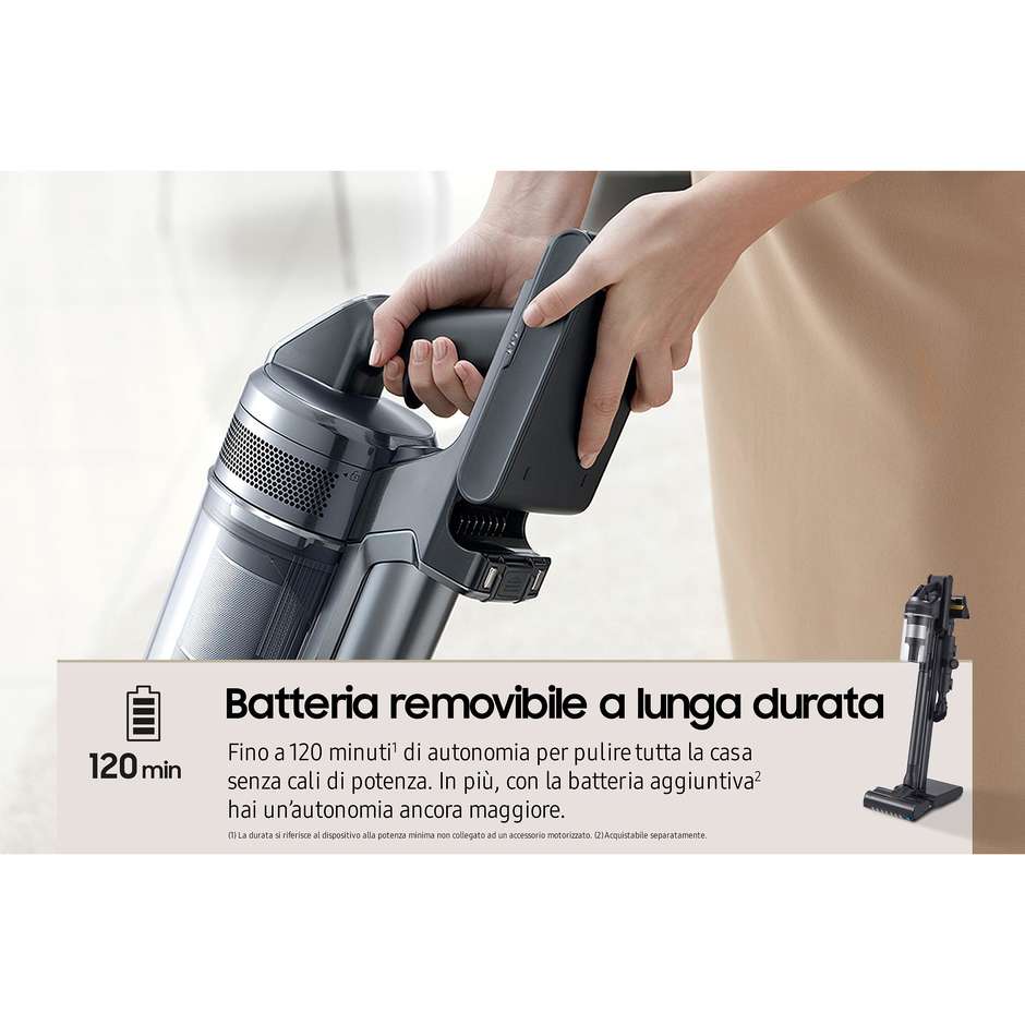 Samsung Jet 95 Complete Extra VS20C9554TK aspirapolvere senza fili doppia batteria