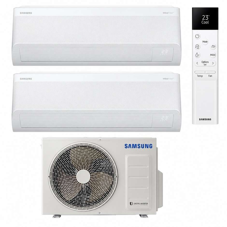 Samsung Kit Clima Dual Split Luzon S2 12+12 BTU Wi-Fi Bianco
