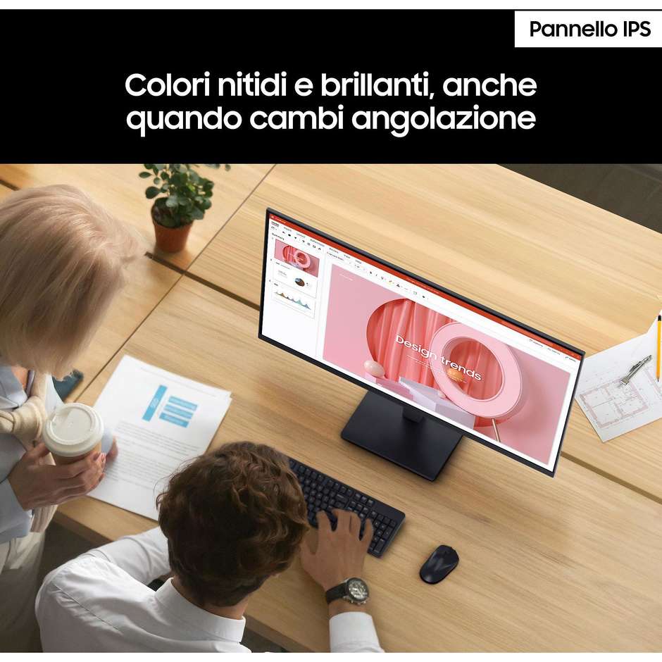 Samsung LS24D300GAUXEN Monitor LED 24" Full HD Flat 250 cd/m² Classe E Colore Nero