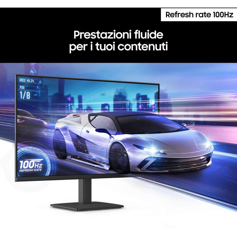 Samsung LS24D300GAUXEN Monitor LED 24" Full HD Flat 250 cd/m² Classe E Colore Nero