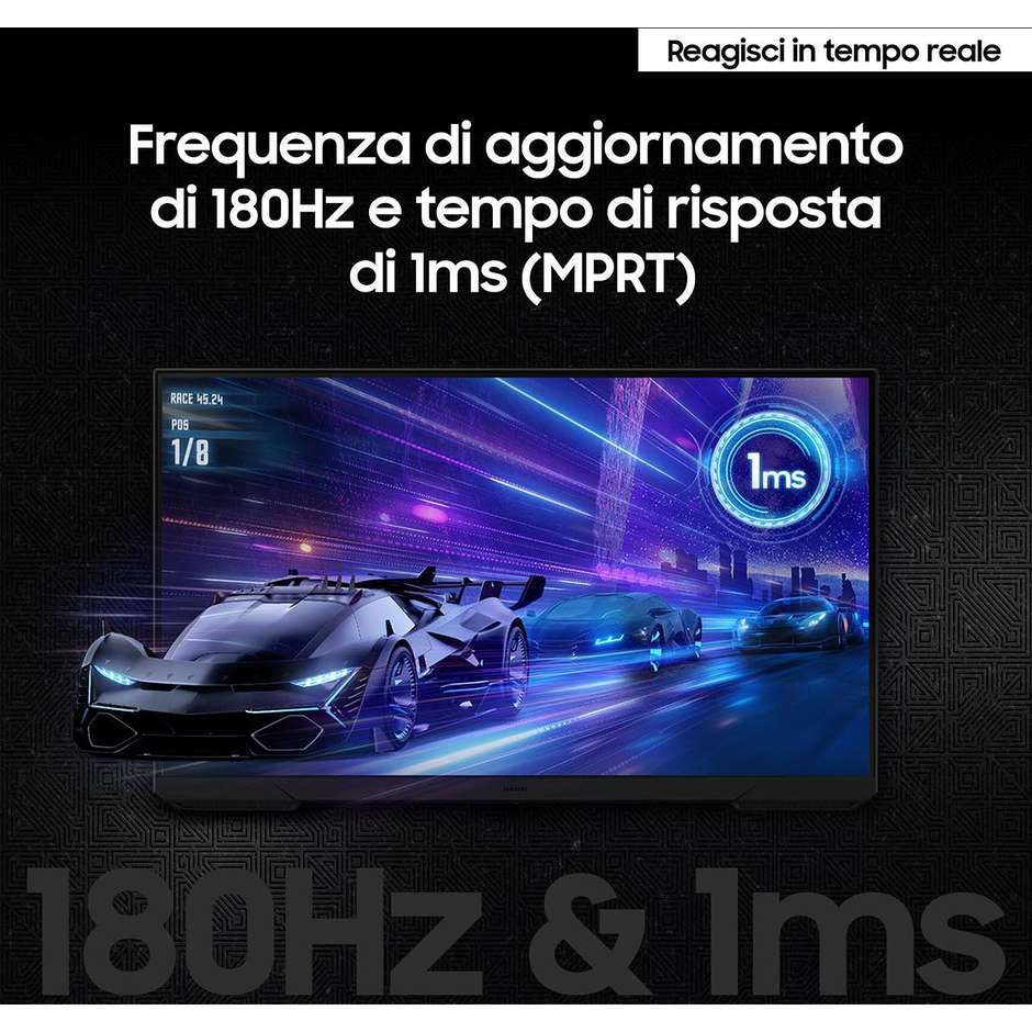 Samsung LS24DG300EUXEN Monitor Gaming 24'' Full HD 250 cd/m² Classe E Colore Nero