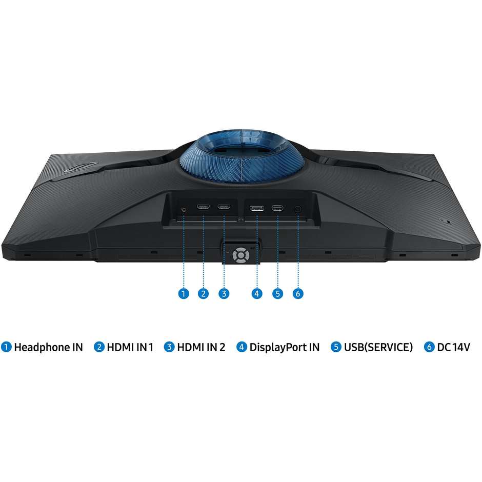 Samsung LS27DG300EUXEN Monitor 25" Full HD 400 cd/m² Classe E Colore Nero