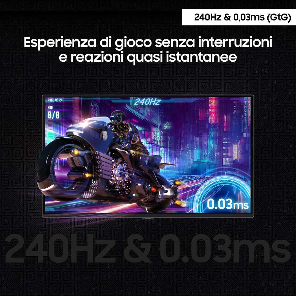 Samsung LS27DG610SUXEN PC Monitor Gaming OLED 27'' Quad HD 250 cd/m² Classe G Colore Nero
