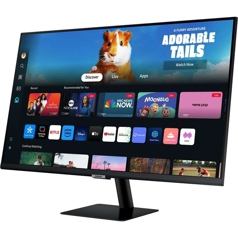 Samsung LS27DM500EUXEN Smart Monitor M5 27'' Full HD 250 cd/m² Classe F Colore Nero