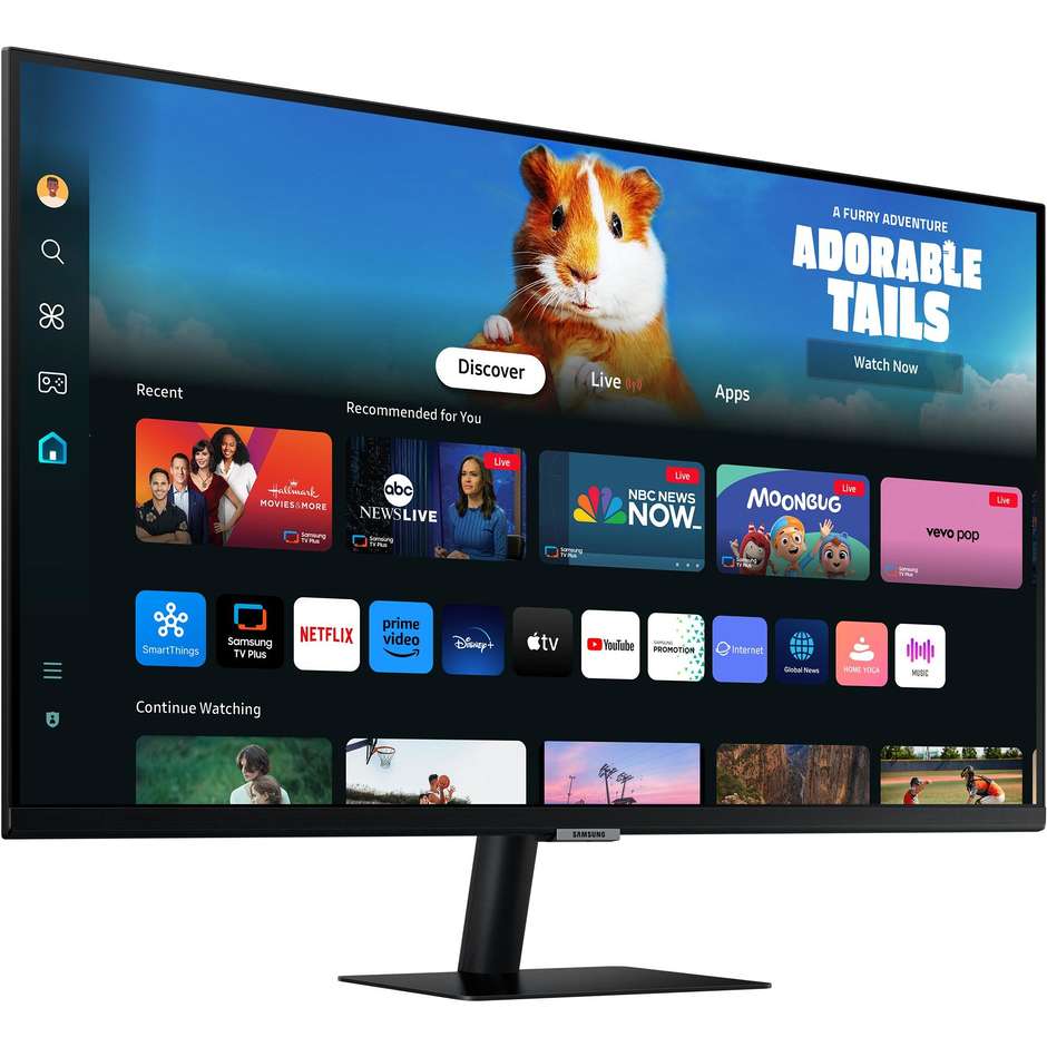 Samsung LS27DM500EUXEN Smart Monitor M5 27'' Full HD 250 cd/m² Classe F Colore Nero