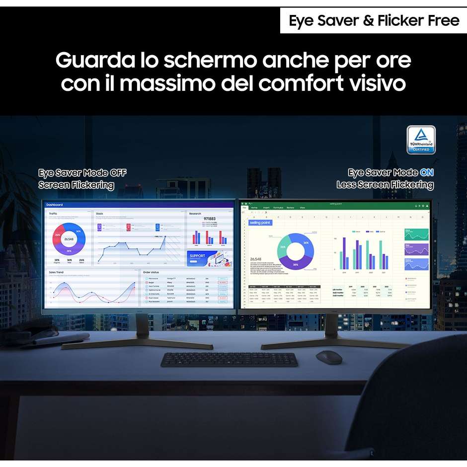 Samsung LS32D390GAUXEN Serie S39GD PC Monitor Curvo 32'' Full HD 200 cd/m² Classe E Colore Nero