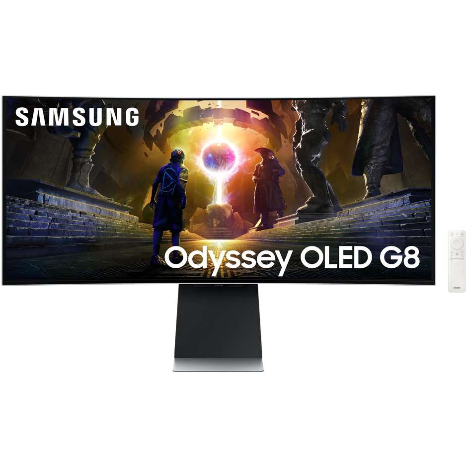 Samsung LS34DG850SUXEN Monitor Gaming Odyssey OLED 34" UltraWide Quad HD Curvo 250 cd/m² Classe G Colore Nero