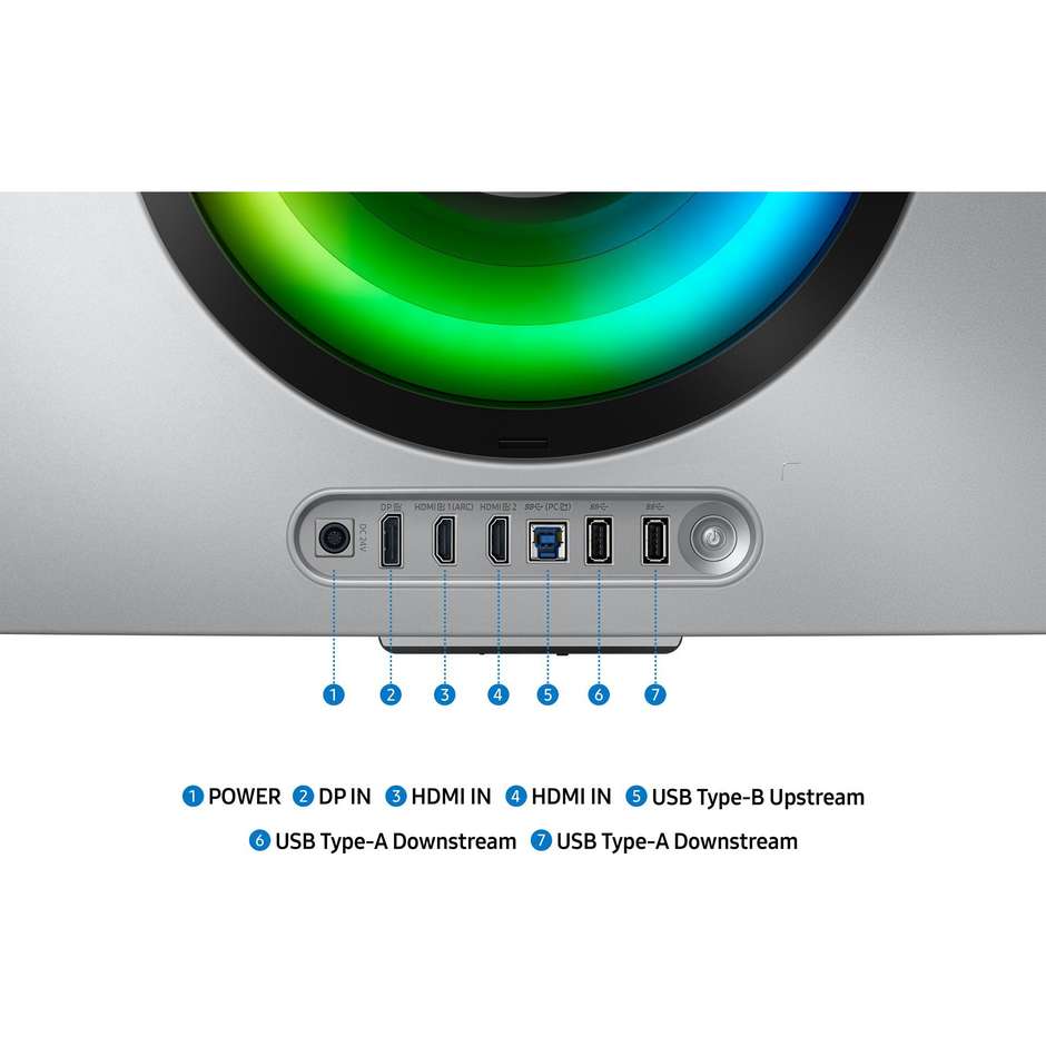 Samsung LS34DG850SUXEN Monitor Gaming Odyssey OLED 34" UltraWide Quad HD Curvo 250 cd/m² Classe G Colore Nero