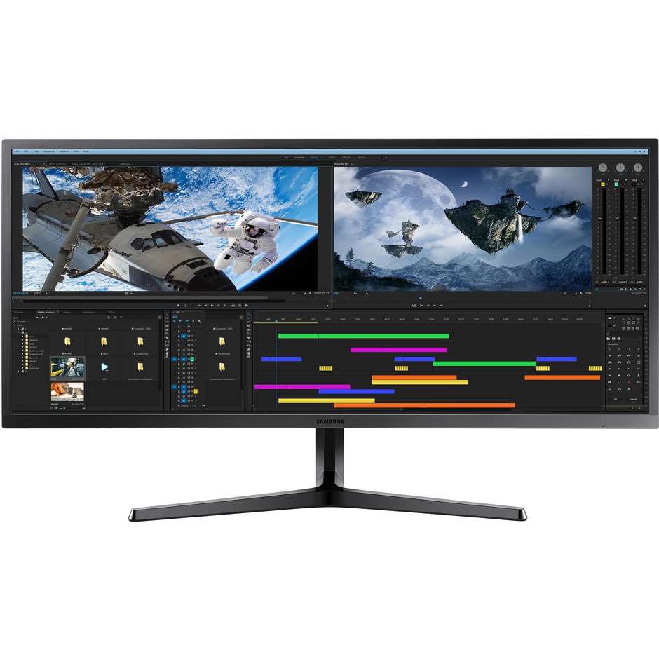 Samsung LS34J552WQUXEN Monitor PC LED 34'' WQHD Luminosità 300 cd/m²  Classe A colore nero