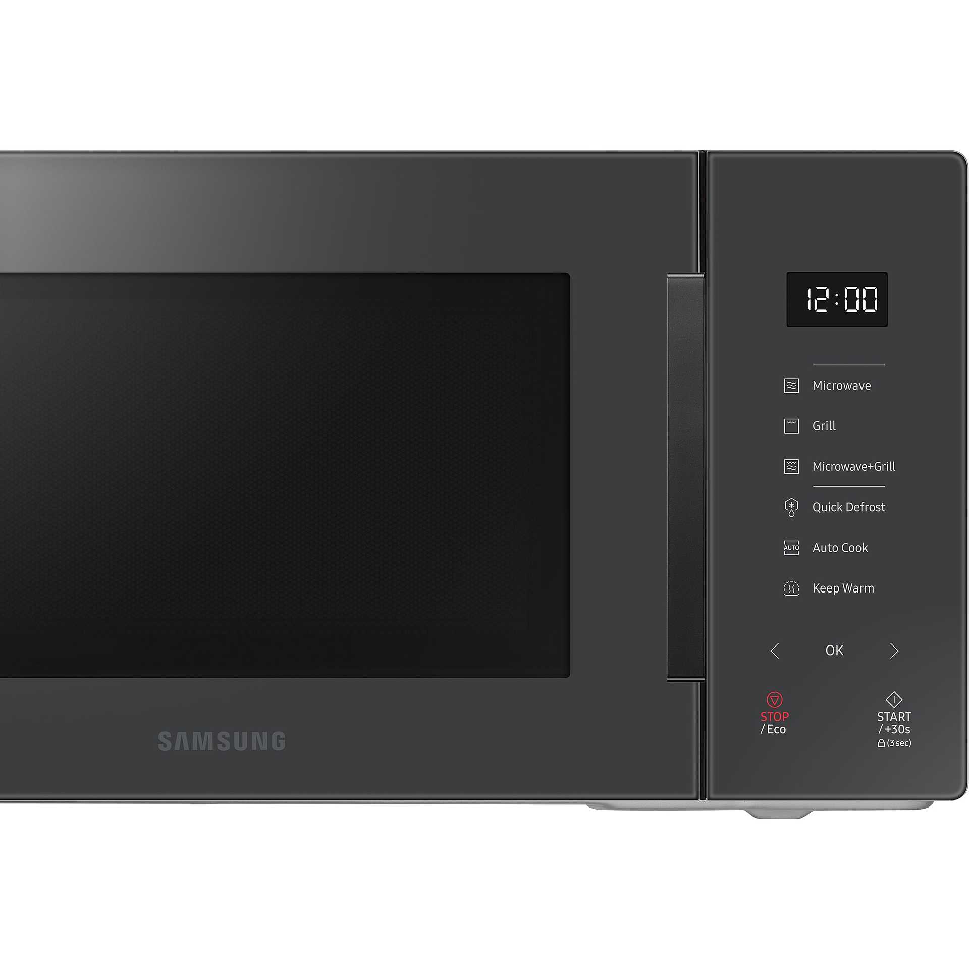 Samsung MG23T5018GC Glass Design Forno a Micronde con Grill Capacità 23  litri Potenza 1250 W colore grafite - Cottura forni microonde - ClickForShop