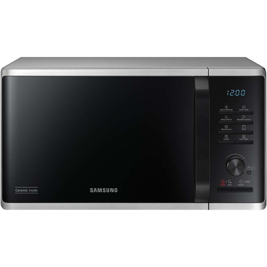 Samsung MG2AK3515AS Microonde Grill Cottura Croccante Capacita 23 Lt Potenza 1250 W Colore Nero, Argento