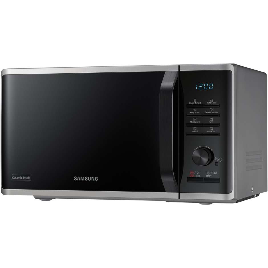 Samsung MG2AK3515AS Microonde Grill Cottura Croccante Capacita 23 Lt Potenza 1250 W Colore Nero, Argento