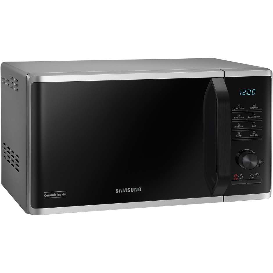 Samsung MG2AK3515AS Microonde Grill Cottura Croccante Capacita 23 Lt Potenza 1250 W Colore Nero, Argento