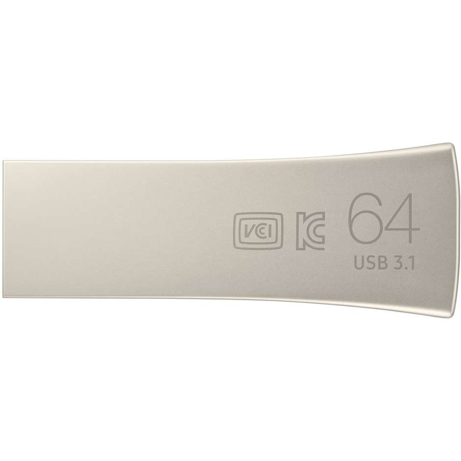 Samsung MUF-64BE Unità flash USB Memoria 64 GB USB tipo A 3.2 Gen 1 (3.1 Gen 1) Colore Argento