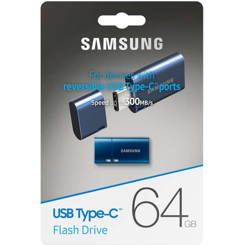 Samsung MUF-64DA unità flash USB Memoria 64 GB USB tipo-C 3.2 Gen 1 (3.1 Gen 1) Colore Blu