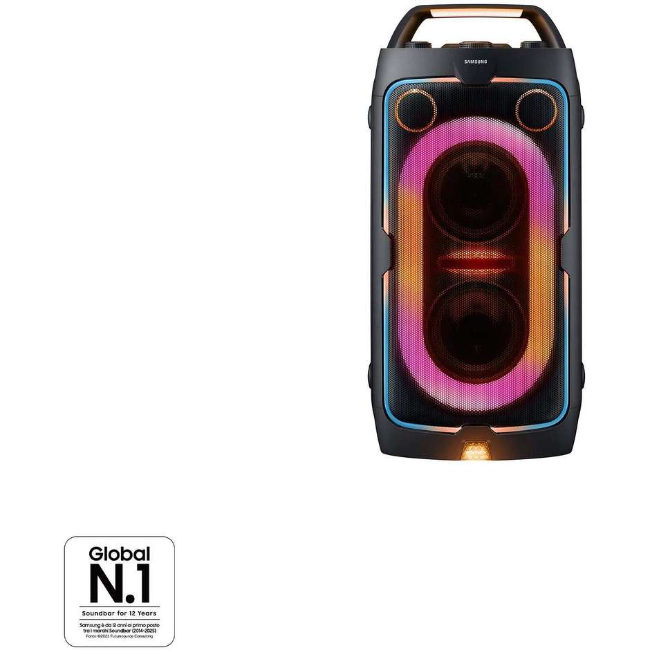 SAMSUNG MX-ST40F/ZF Party Speaker Diffusore Amplificato Portatile con Luci LED e Karaoke Colore Black