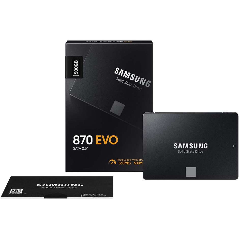 Samsung MZ-77E500B 870 EVO SSD 500 GB 2.5" interfaccia SATA III V-NAND
