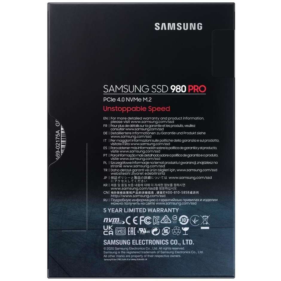 Samsung MZV8P1T0BW SSD Interno 1 Tb compatibile con PS5 colore nero