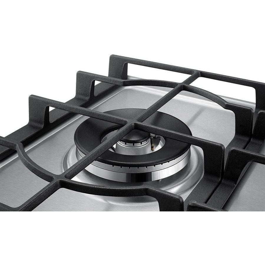 Samsung NA75J3030AS/ET piano a gas 75 cm, 5 fuochi e wok, acciaio inox