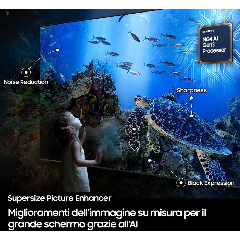 Samsung Neo QLED QE115QN90F Smart TV 115" 4K Ultra HD 144 Hz Quantum HDR+ Tizen OS Titan Black