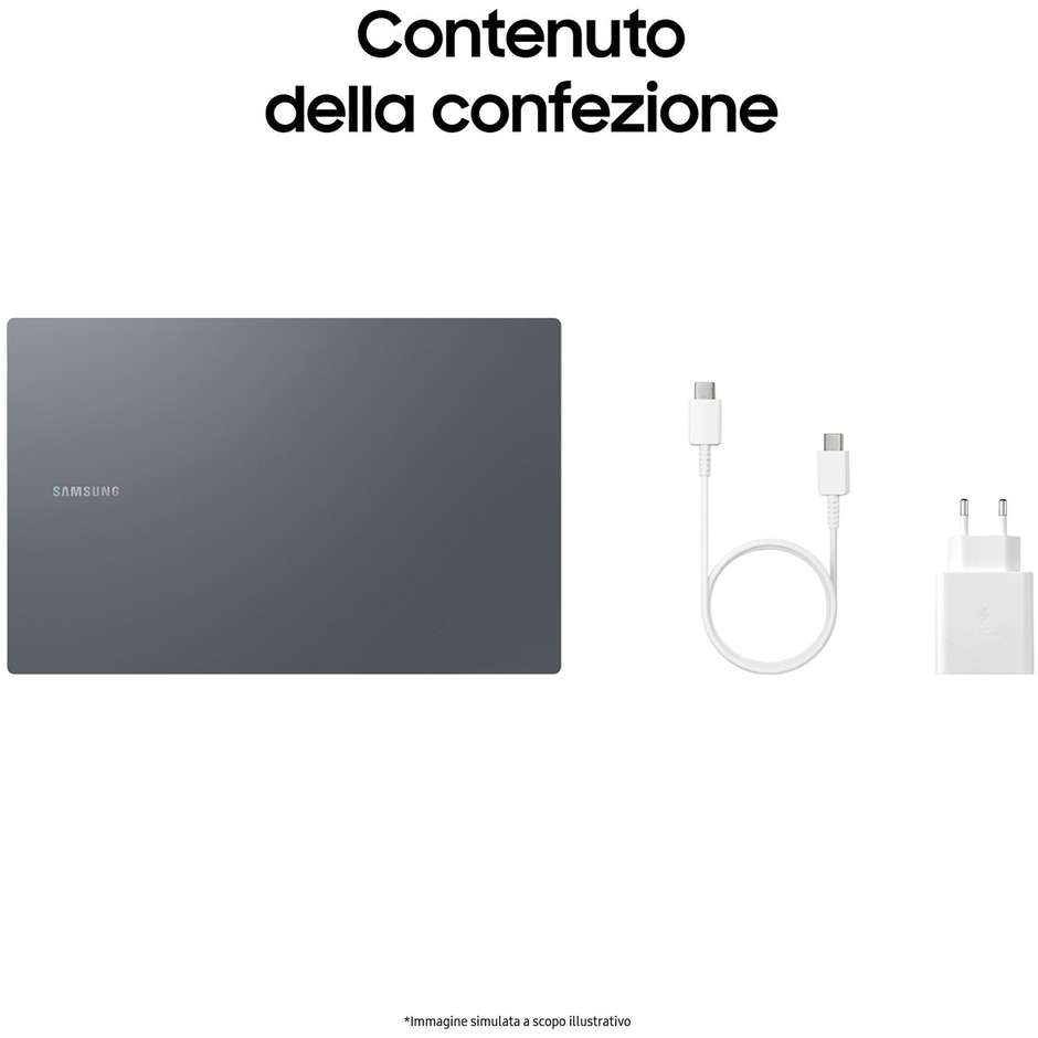 SAMSUNG NP750XGK-KG1IT Notebook 15,6" Intel Core 7 150U 16 GB 512 GB SSD Windows 11 Home Colore Grey