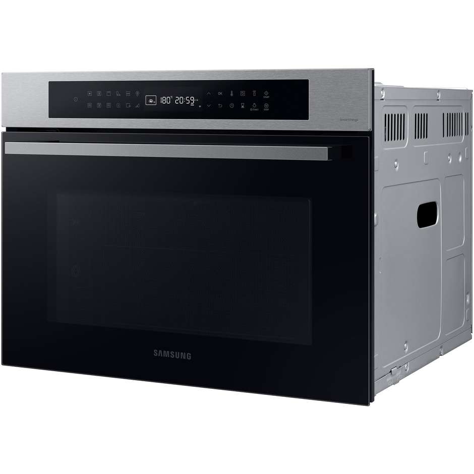 Samsung NQ5B4363EBS Forno Compatto Multifunzione Microonde da Incasso 50 Litri Grill 2600W Vapore SmartThings Inox e Nero