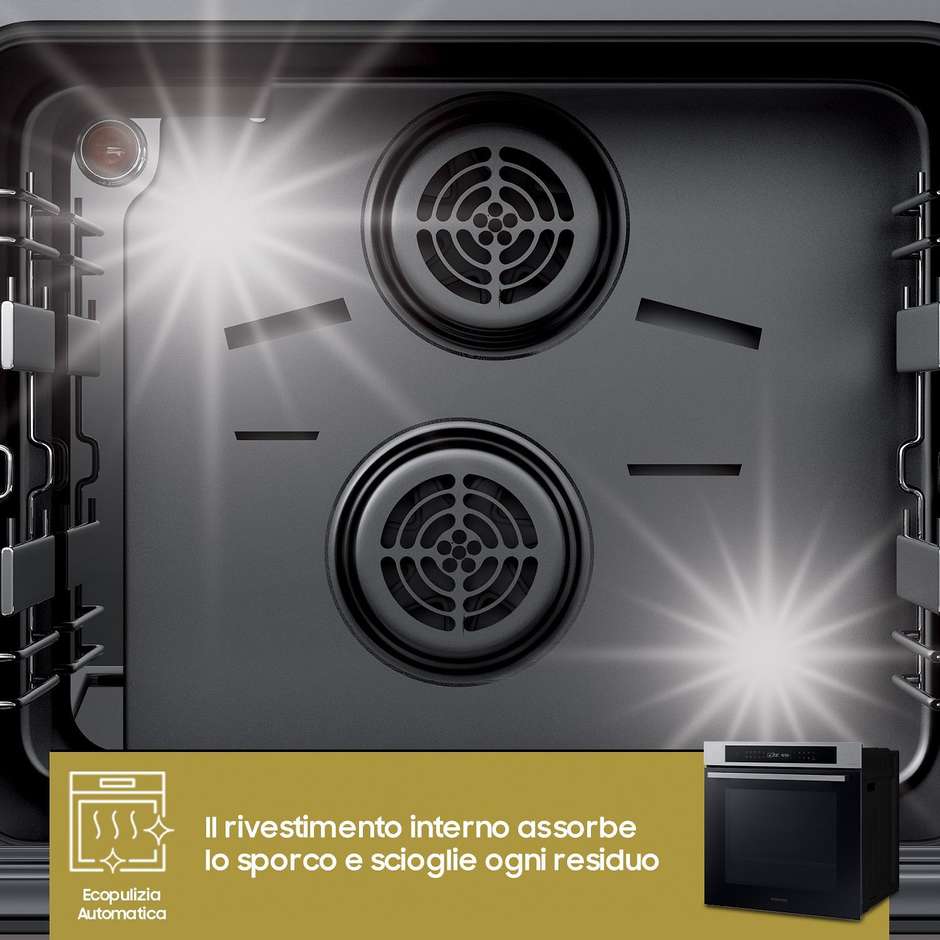 SAMSUNG NV7B4040VBS Forno da Incasso Multifunzione 76 L Classe A+ Multilivello Acciaio Inox