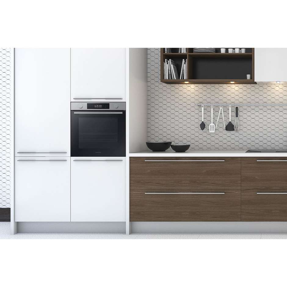 SAMSUNG NV7B44403BS Forno da Incasso Multifunzione 76 L Classe A+ Idrolitico Vapor Clean Acciaio Inox