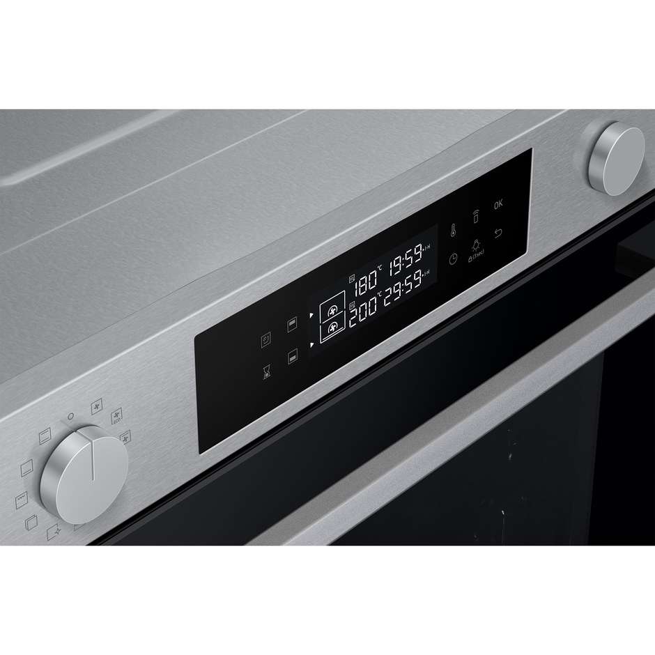 SAMSUNG NV7B44403BS Forno da Incasso Multifunzione 76 L Classe A+ Idrolitico Vapor Clean Acciaio Inox