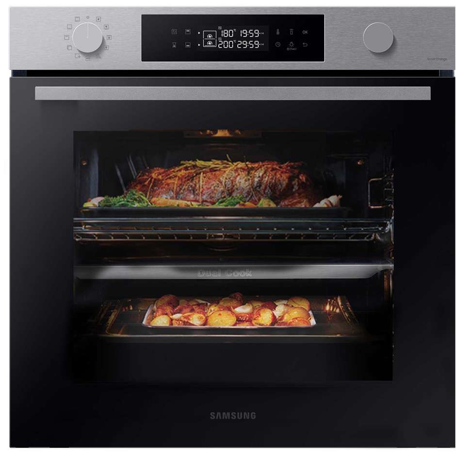 Samsung NV7B44403BS Serie 4 Forno Elettrico da Incasso 76 Litri 40 Programmi Catalitico Wi-Fi SmartThings Classe A+ Inox