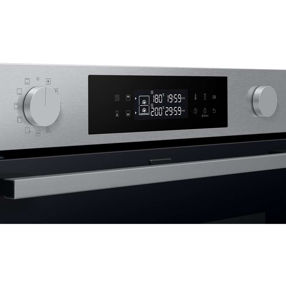 SAMSUNG NV7B45403BS Forno da Incasso Multifunzione 76 L Classe A+ Idrolitico Vapor Clean Acciaio Inox