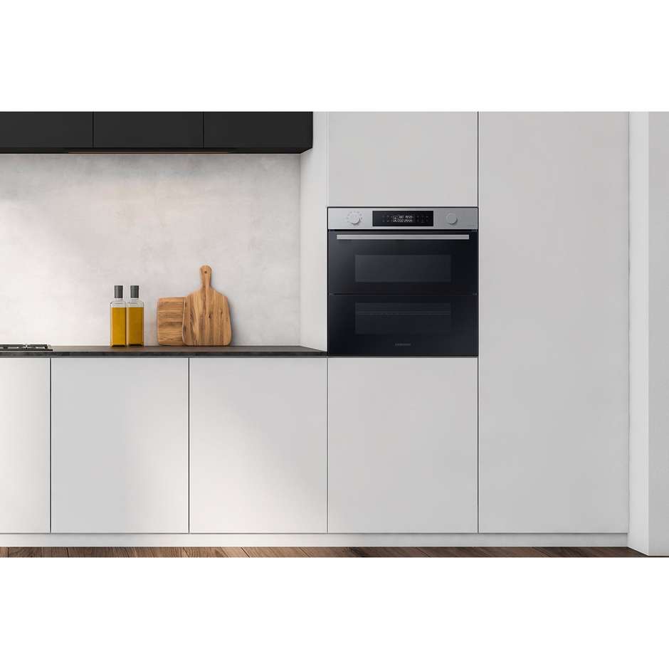 Samsung NV7B45403BS/U5 forno Dual Cook Flex Serie 4 da 76 L con doppia porta e Wi-Fi, A+