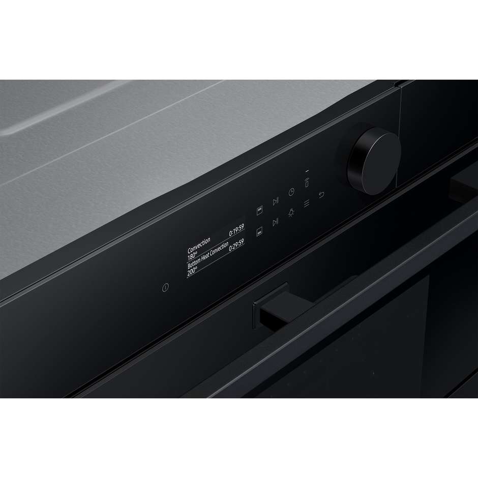 SAMSUNG NV7B5760WBK Forno da Incasso Multifunzione 76 L Classe A+ Funzione Vapore Acciaio Inox