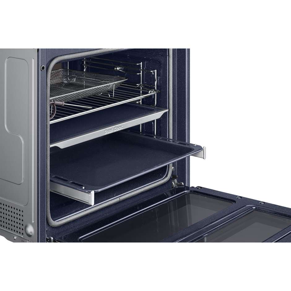 Samsung NV7B5760WBK Serie 5 Forno Dual Cook Flex da Incasso 76 Litri Vapore Catalitico Wi-Fi SmartThings Classe A+ Nero