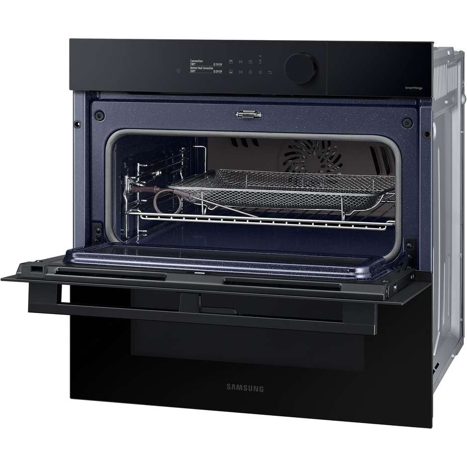Samsung NV7B5760WBK Serie 5 Forno Dual Cook Flex da Incasso 76 Litri Vapore Catalitico Wi-Fi SmartThings Classe A+ Nero