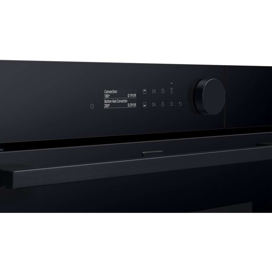Samsung NV7B5760WBK Serie 5 Forno Dual Cook Flex da Incasso 76 Litri Vapore Catalitico Wi-Fi SmartThings Classe A+ Nero