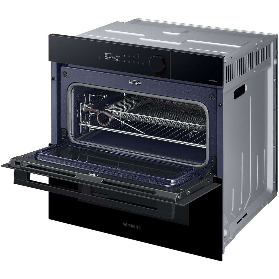 Samsung NV7B5760WBK/U5 forno Dual Cook Flex Steam Serie 5 da 76 L, vetro nero e Wi-Fi