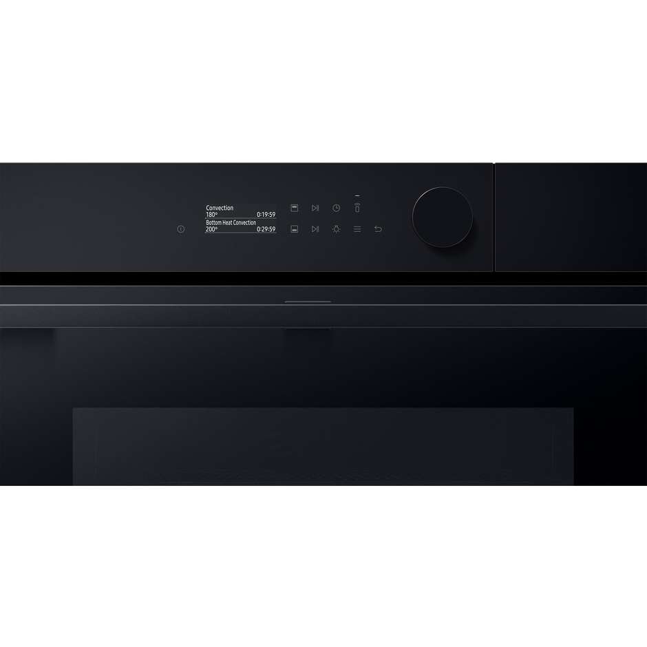 Samsung NV7B5760WBK/U5 forno Dual Cook Flex Steam Serie 5 da 76 L, vetro nero e Wi-Fi