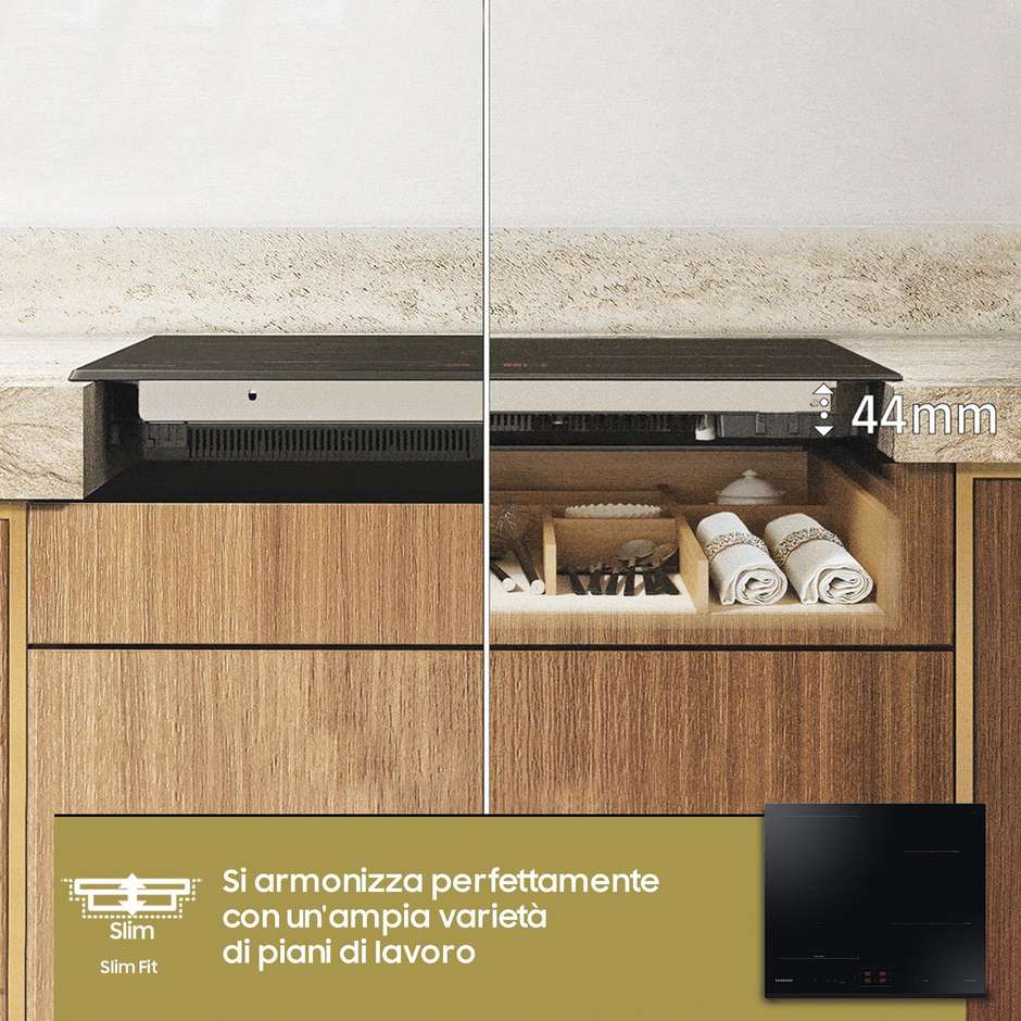 Samsung NZ64B5045GK piano a induzione 60 cm, 4 zone Flex Zone, Wi-Fi