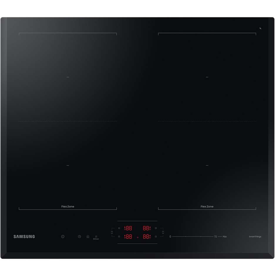 Samsung NZ64B5066KK piano a induzione 60 cm, 4 zone Dual Flex, Wi-Fi