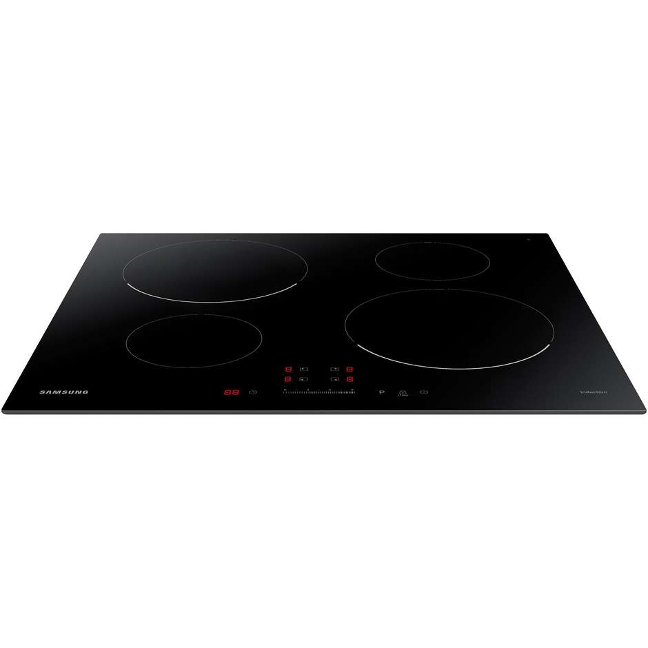 Samsung NZ64T3707AK/ET piano a induzione 60 cm, 4 zone e 9 livelli, nero